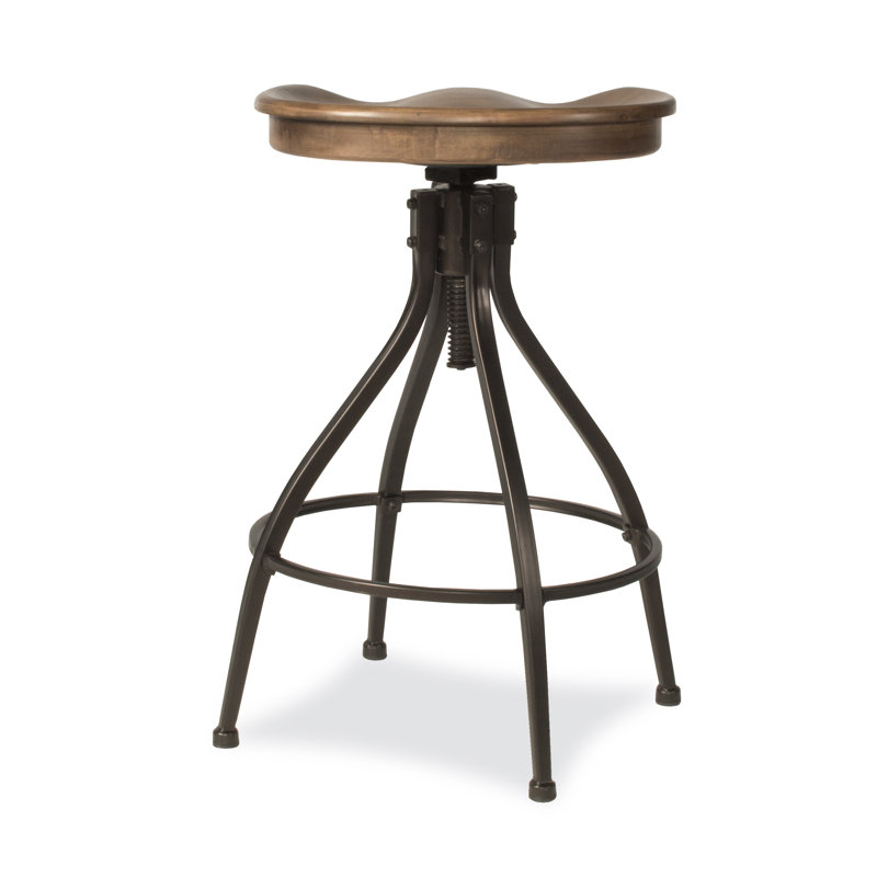 Tabouret de bar à hauteur réglable, Brun