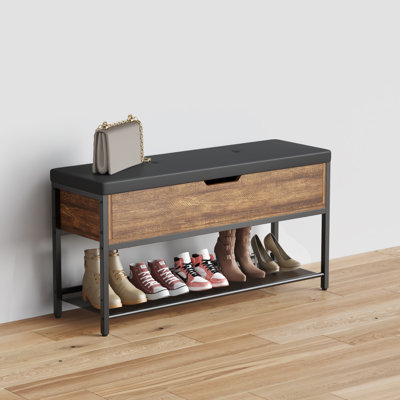 Ahzari Faux Leather Upholstered Storage Bench