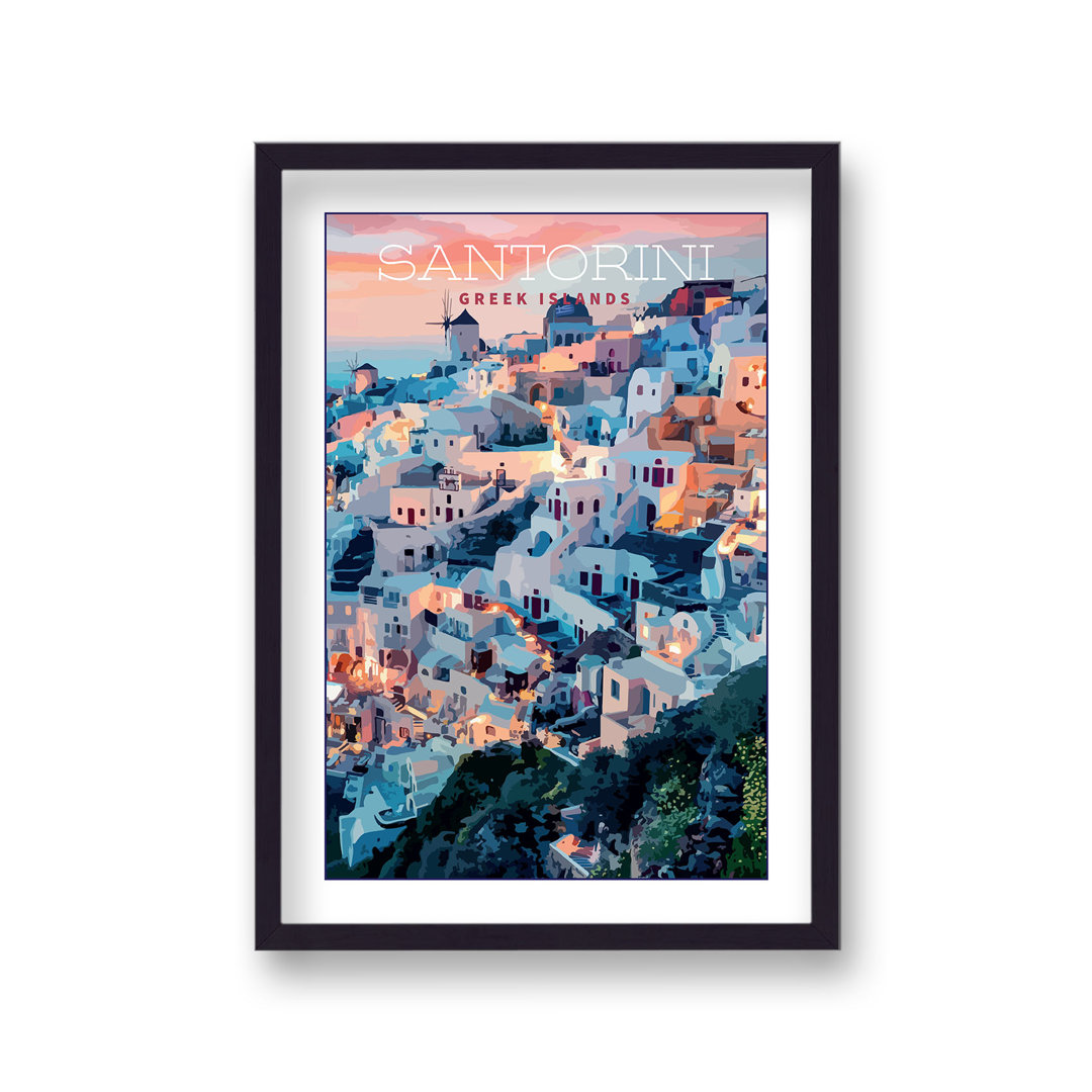 Greek Islands Santorini Travel Print
