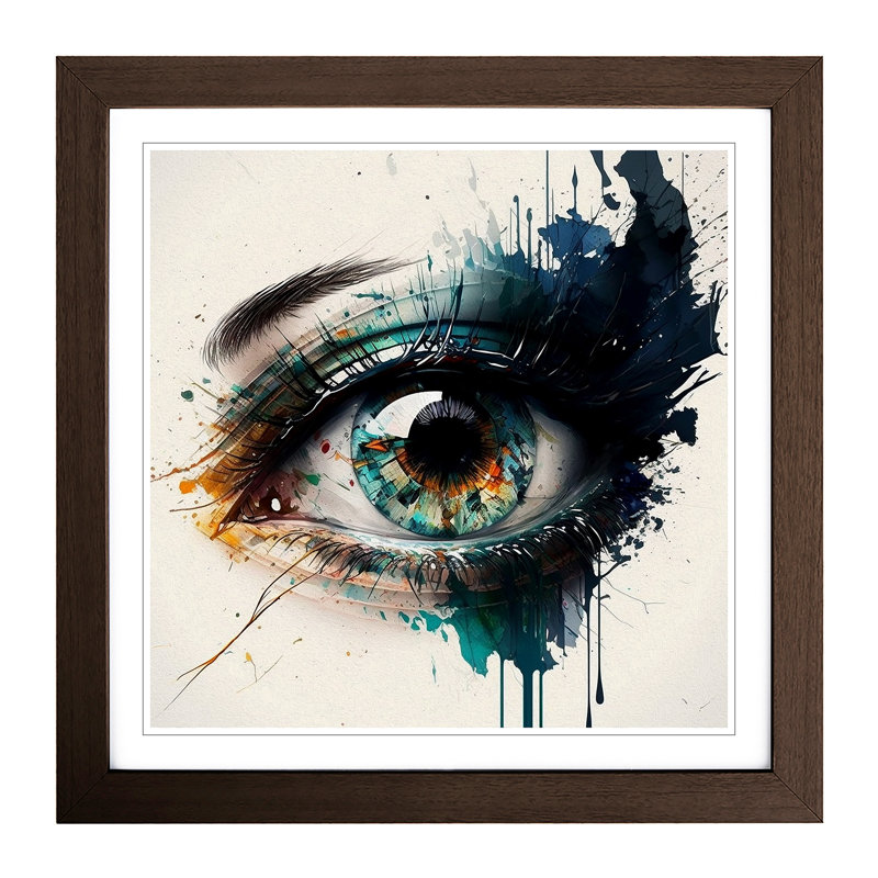 Single Picture Frame Print on Wood, Walnut