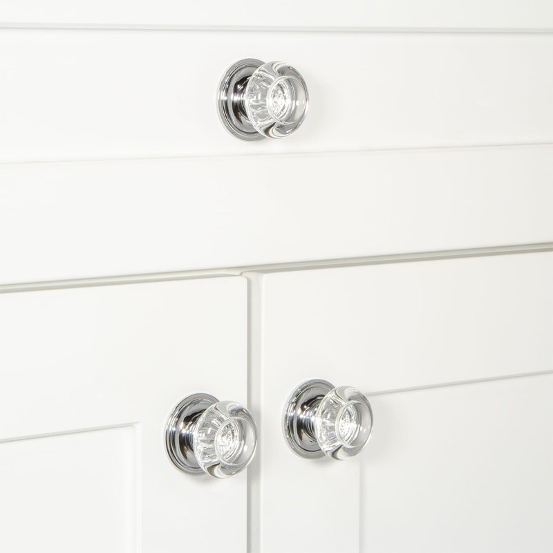 Bordeaux Round Knob, Bright Chrome