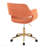 Gold Metal & Orange Fabric Contemporary Task Office Chair-438614925-438614924