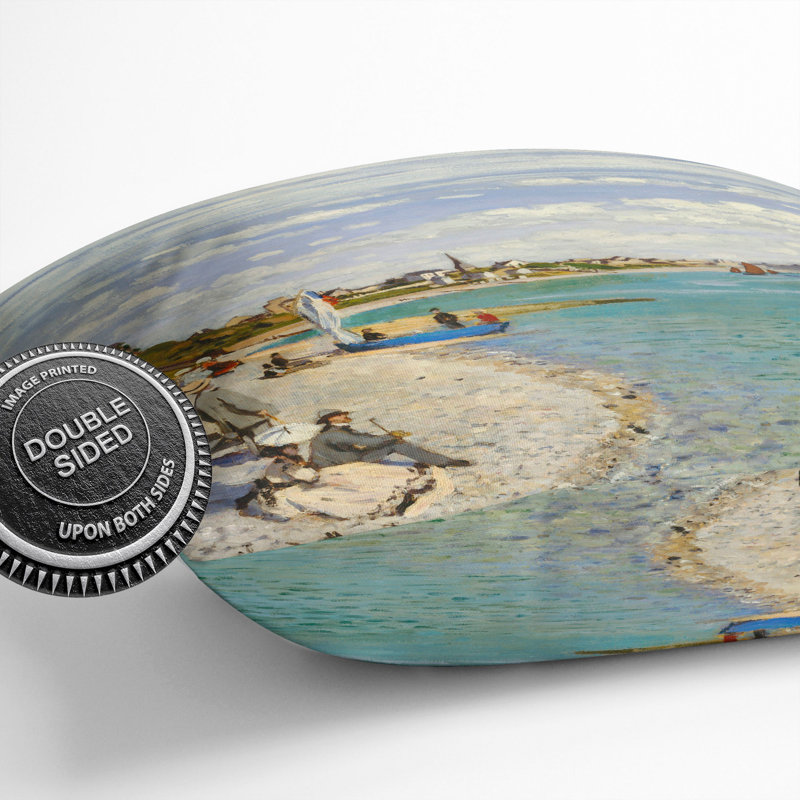 Regatta At Sainte-Adresse Square Throw Cushion, 55cm H x 55cm W x 20cm D
