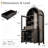 71" Fluted Tall Arched Pantry Cabinet With Adjustable Shelves, Elegant Display Storage With Hidden Drawer & Glass Door For Kitchen, Living Room, Dining Room, Black-1477715275