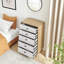 Bonnet 5 Drawer Chest of Drawers, Modern Scandi Storage Living Room Sideboard