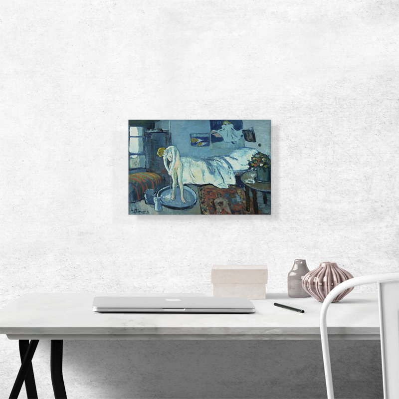 «The Blue Room» par Pablo Picasso, reproduction d'art sur toile tendue, H 12 po x l 18 po x P 0,75 po