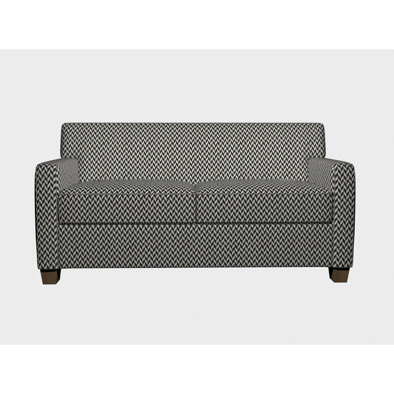 Tissu en lin chevrons, Noir
