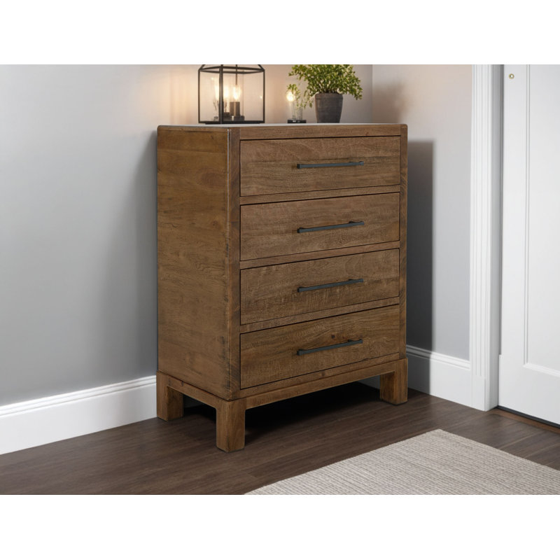 Commode 4 tiroirs, Brun