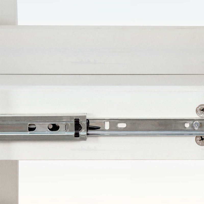 Garde-manger autoportant avec 1 porte et 3 tablettes coulissantes à 3 niveaux
