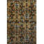 Tapis décoratif multicolore à motif abstrait de palais et de dragon-600206774