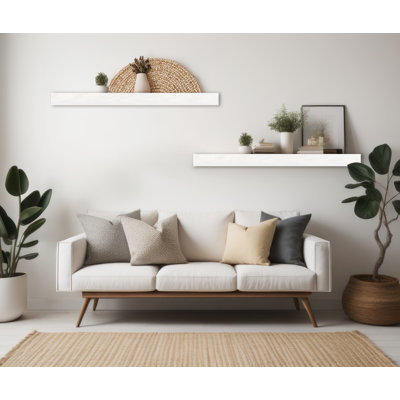 Ensemble de 2 tablettes flottantes avec support en métal Rayne