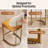 24" Upholstered Counter Height Stool with Ginger Yellow Faux Leather Seat and Gold Metal Frame (Set of 2)-1545981308-1546337243