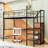 Metal Loft Bed With Desk And Staircases-205534940-205534939