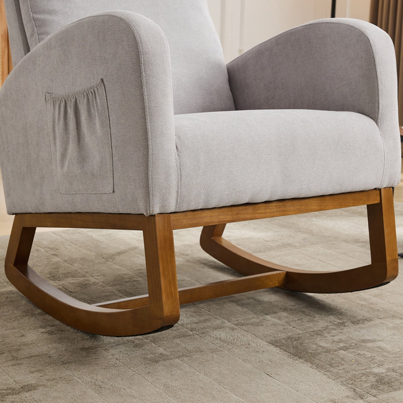 Chaises berçantes, Polyester gris clair
