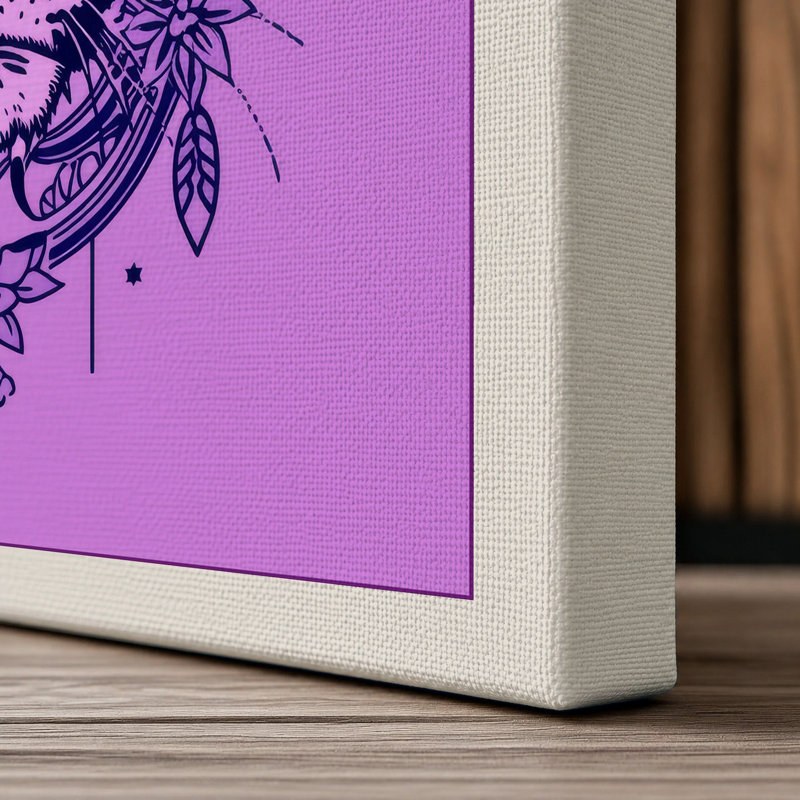 Mandala Leopard Boho - Wrapped Canvas, 30x20 - 76.2 x 50.8 cm, Cream Border