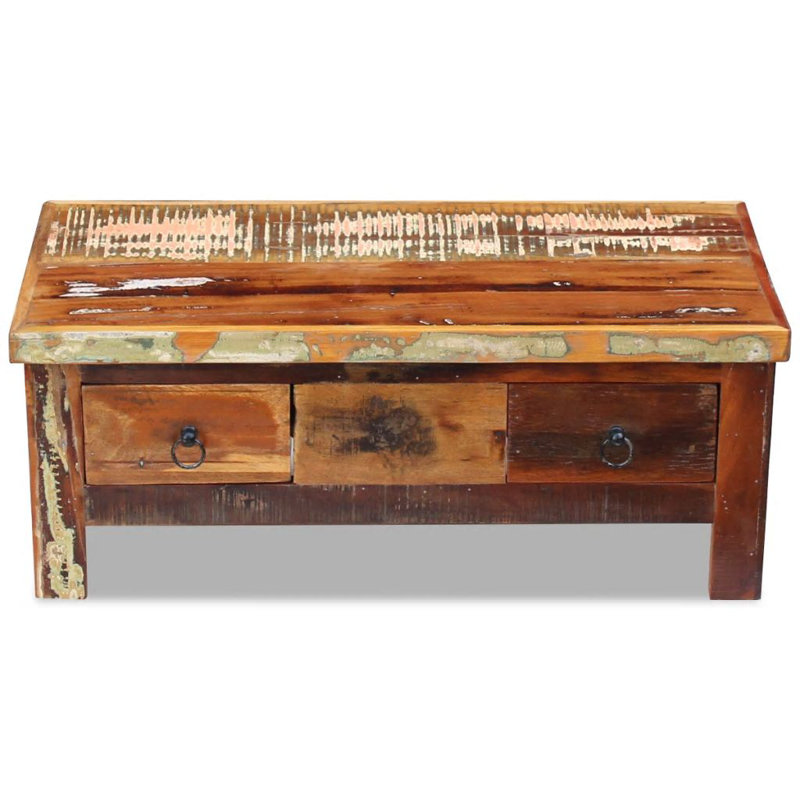 Chilmark Solid Wood Four Leg Coffee Table with Storage