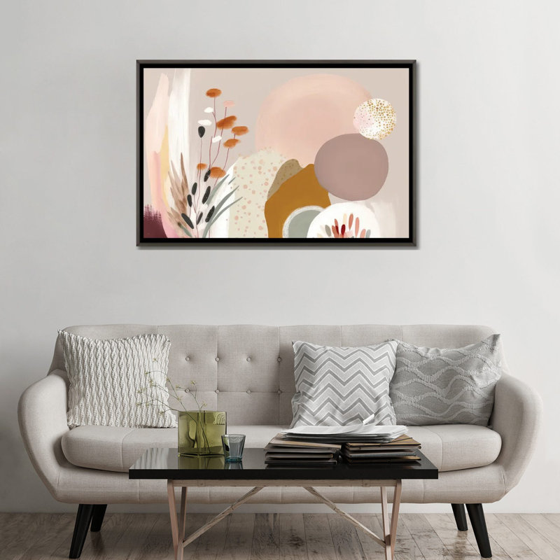 Beautiful Nature Forms, Dark Rustic Wood Floater Framed Canvas, No Mat, 32" H x 48" W x 1.5" D