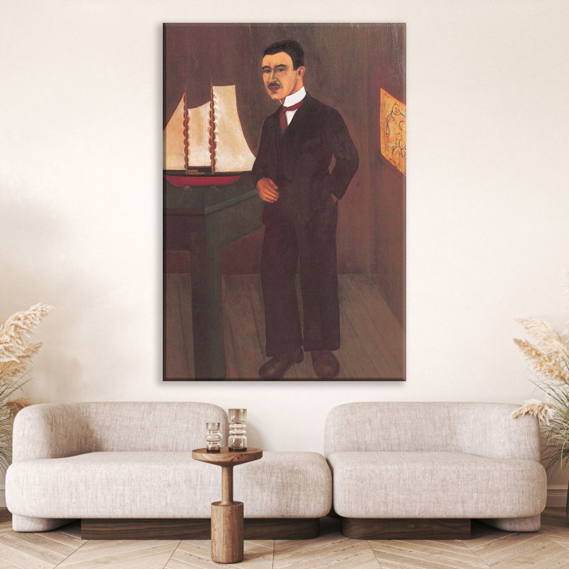 Portrait de Dr Leo Eloesser par Frida Kahlo, toile tendue avec châssis, H 48 po x l 33 po