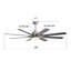 Grand ventilateur de plafond de 66 pouces avec lumière à DEL à intensité variable et 8 pales en ABS avec moteur à courant continu réversible et intelligent pour le salon