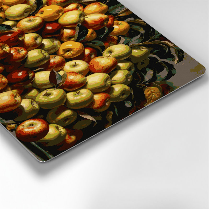 «Farm Apple Cluster», art mural en métal brun, H 11 po x l 14 po