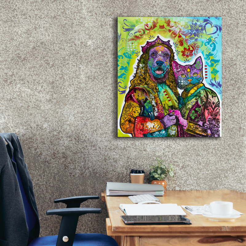 «Royal Couple» par Dean Russo, art mural sur toile, H 30 po x l 26 po x P 1,5 po