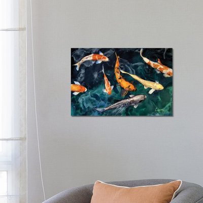 Koi Fish by Liam Kumawat - Wrapped Canvas Print