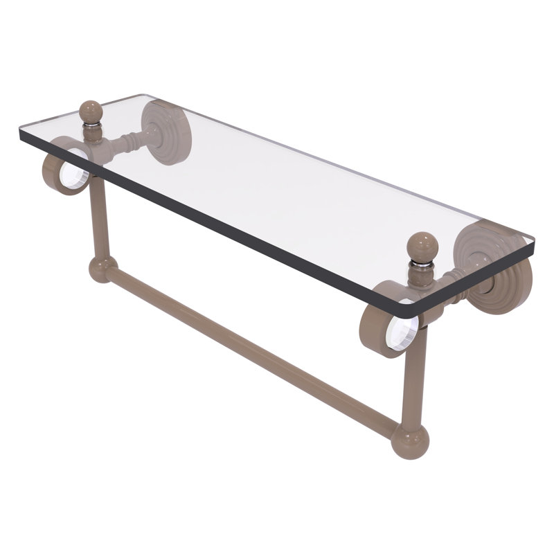 Tablette flottante avec porte-serviettes Pacific Grove, H 6,4 po x l 16 po x P 5,125 po, Beige ombré