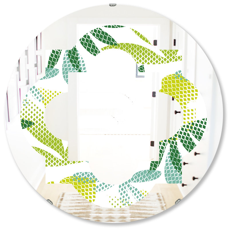 Miroir mural Quatrefoil Tropical Botanicals III, H 31,5 po x l po