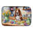 Decorating Easter Basset Hound Dish Drying Mat
