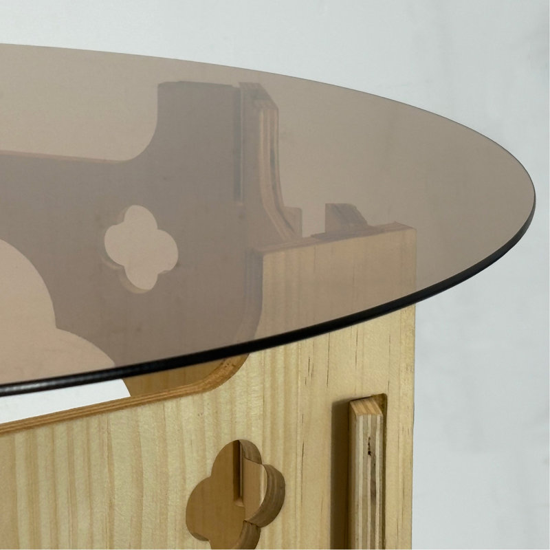 Table basse ronde, 15.75" H x 31.1" W x 31.1" D