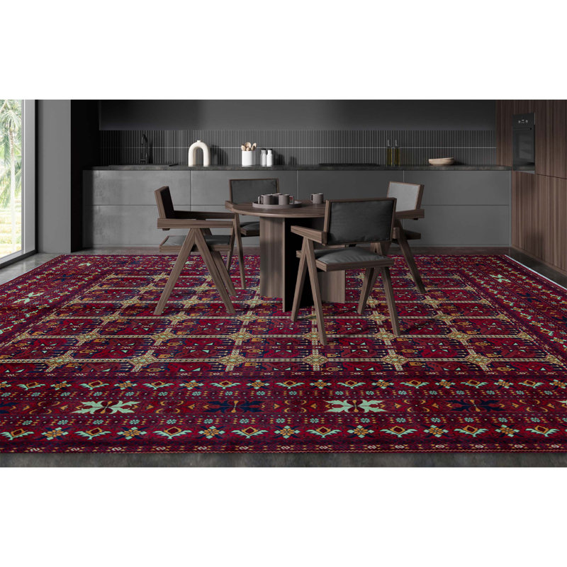 Afghan Wool Southwestern Area Rug