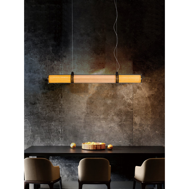 Luminaire suspendu taupe foncé à 1 lumière Burline