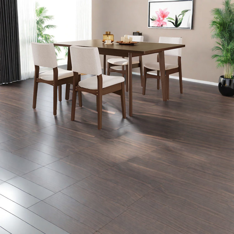 Space-saving Dining Table Sets, Solid Wood & Upholstered Chairs, Modern Style For Kitchen