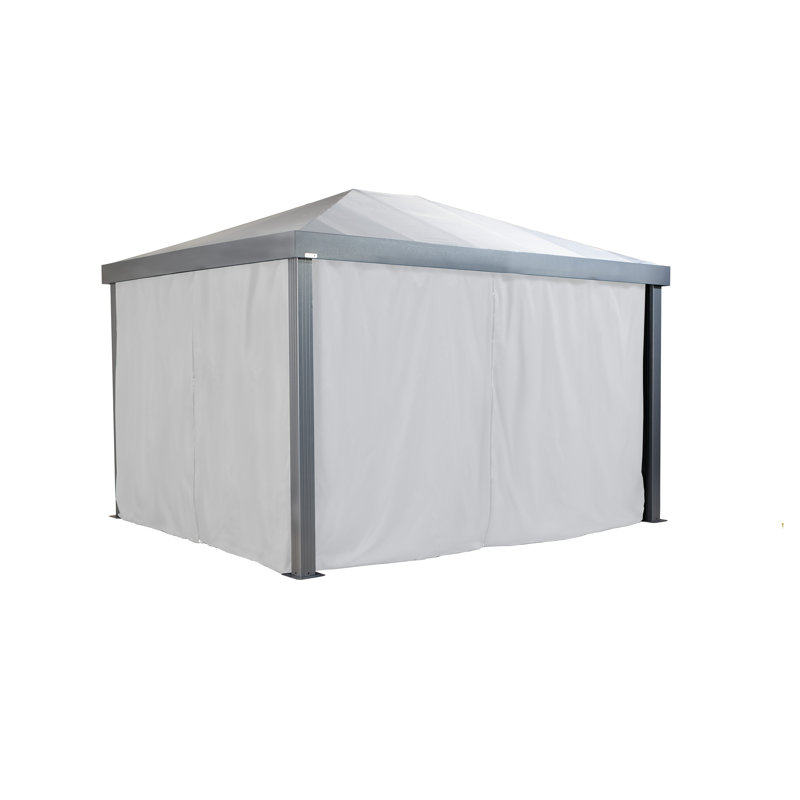 Rideau blanc Sojag pour pavillon de jardin Monteserra, 10 pi x 12 pi, polyester