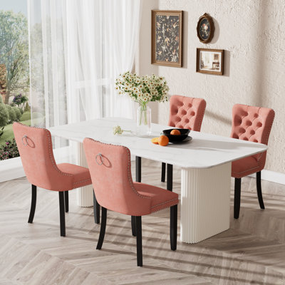 Elegant Marble MDF Dinning Table Set