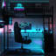 Lit mezzanine simple avec bureau et tablettes à DEL Led-2131277196