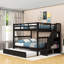 Lit superposé double au-dessus de double avec lit gigogne Eliga-208566668