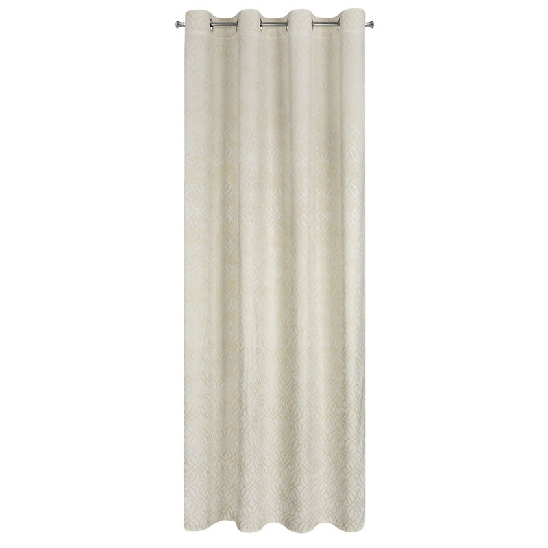 Aanik Blackout Curtains Single Panel, Cream
