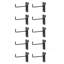 Grid Wall Panel 1.9 X 5.4 Ft Wire Display Rack With Wheels And 10 Hooks