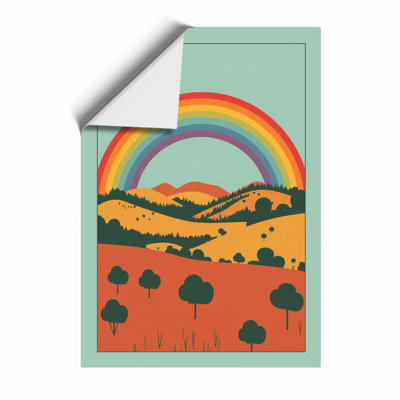 Rainbow Over Hills Geometric - Print