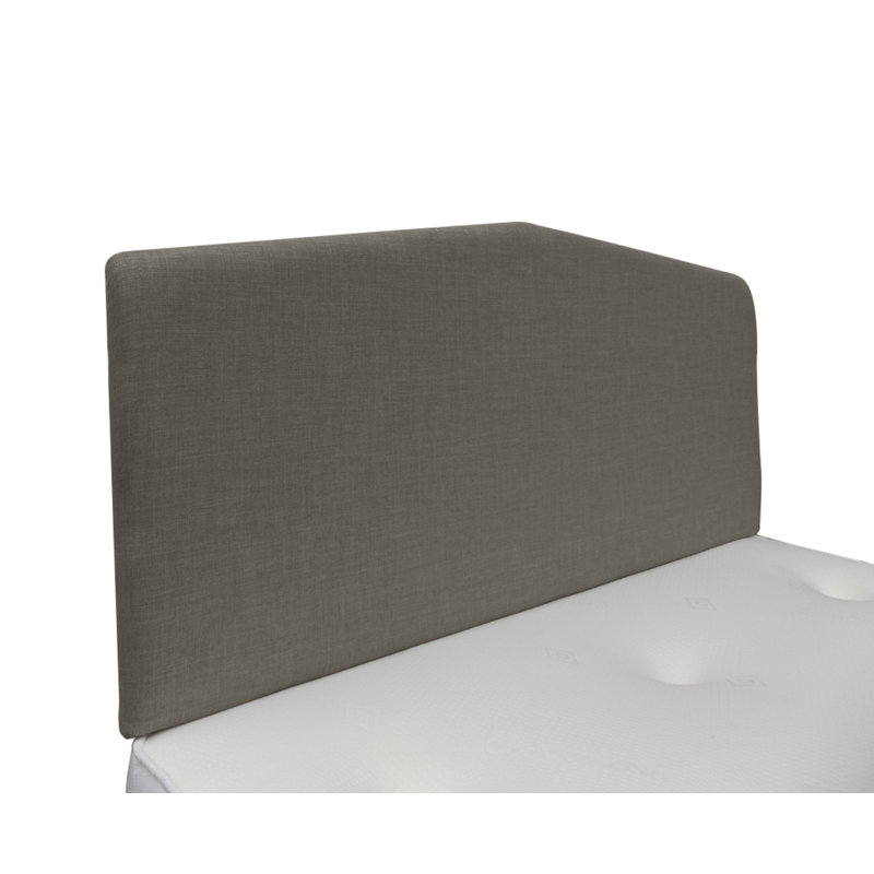 Burchett Upholstered Headboard, Small Double (4'), Silver, Naples Velvet