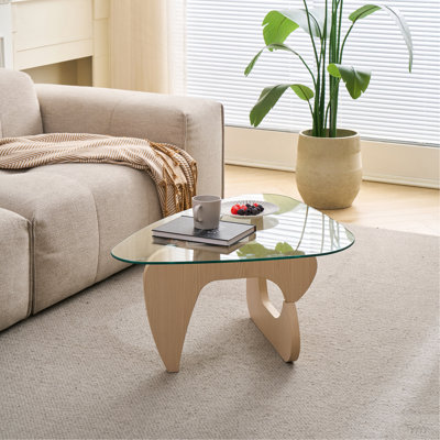 Glass Coffee Tables Small Farmhouse Coffee Table Mid-Century Modern Wood Center Table For Living Room