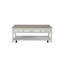 Table basse Surfside grand format avec roulettes, 3 tiroirs et tablette ouverte