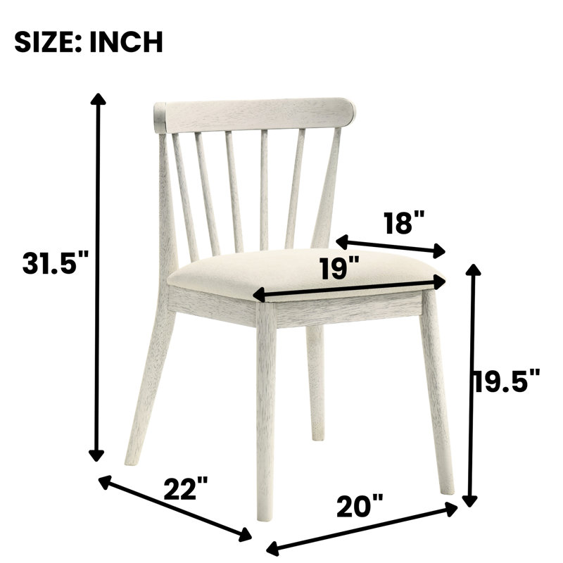 Chaise d'appoint Rustic 2, Blanc