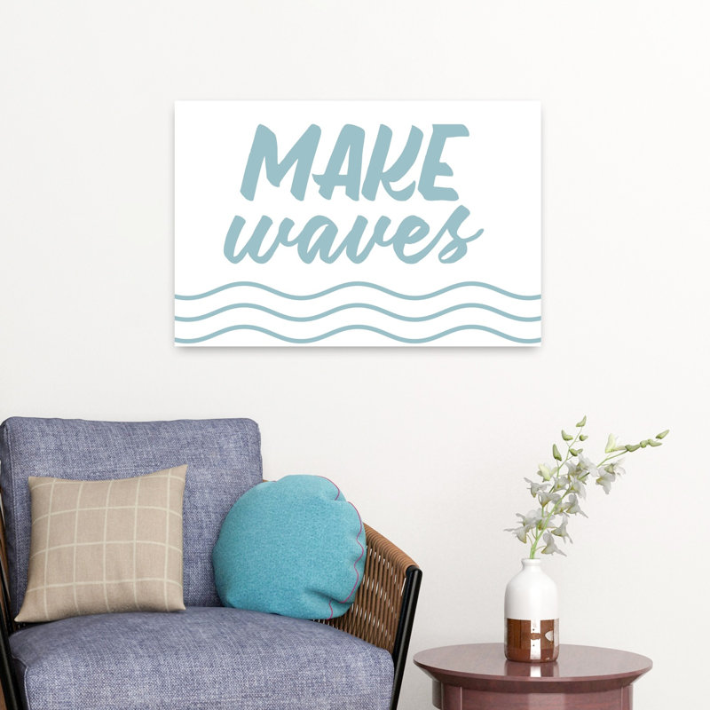 «Make Waves», art côtier abstrait, H 16 po x l 24 po