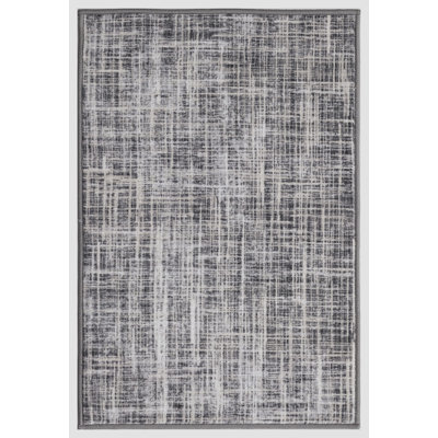 Lyanne Washable Non-Slip Gray Area Rug