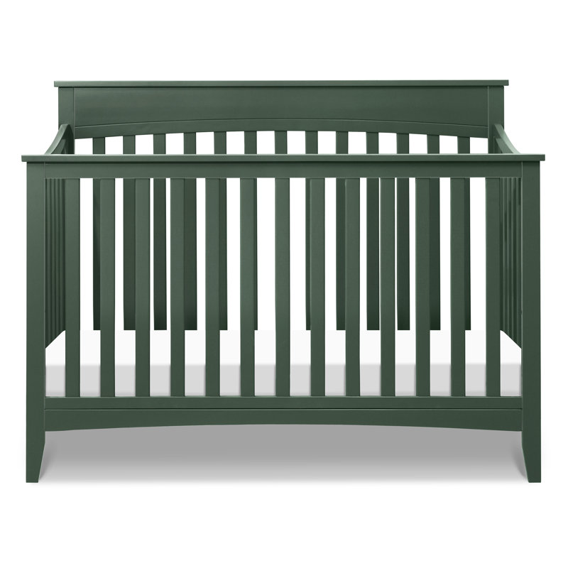 Forest Green Solid Pine 4-in-1 Convertible Crib