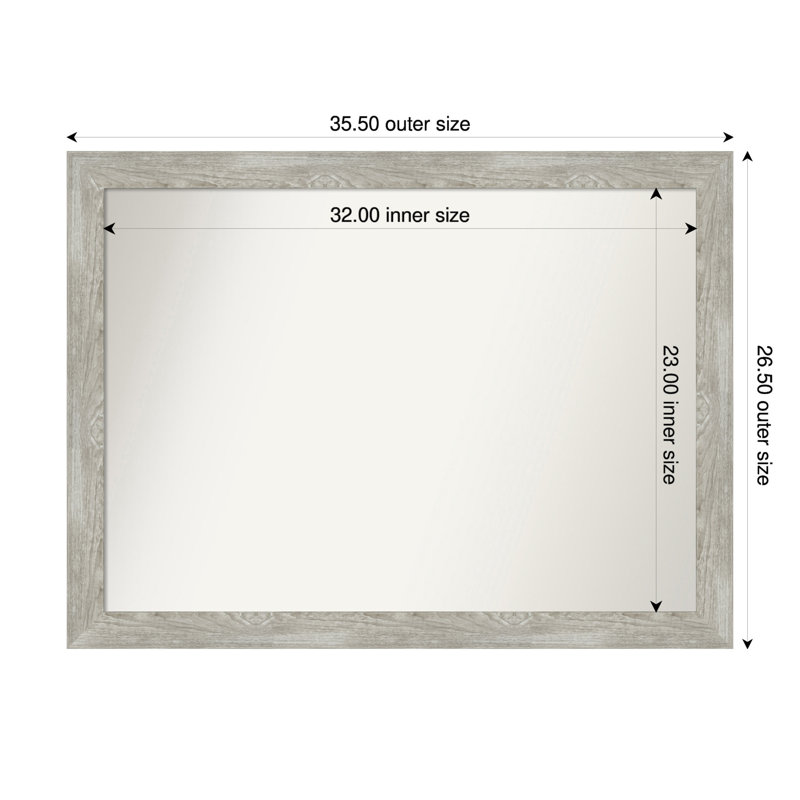 Miroir de salle de bain Regen, Rectangle, 26,5 po x 35,5 po