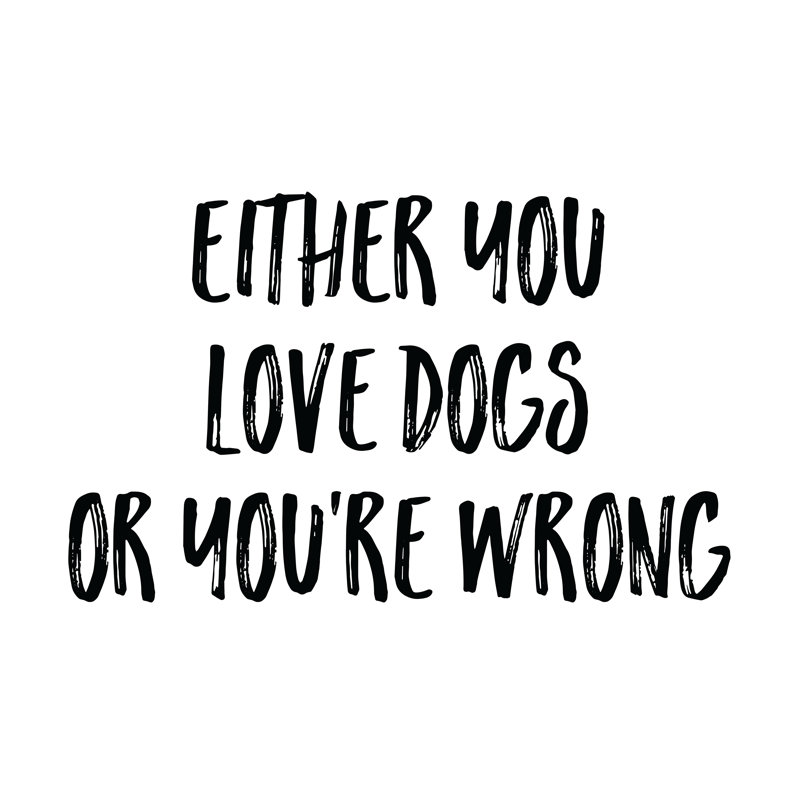 Love Dogs - Wrapped Canvas Print, 30cm H x 30cm W x 3.8cm D