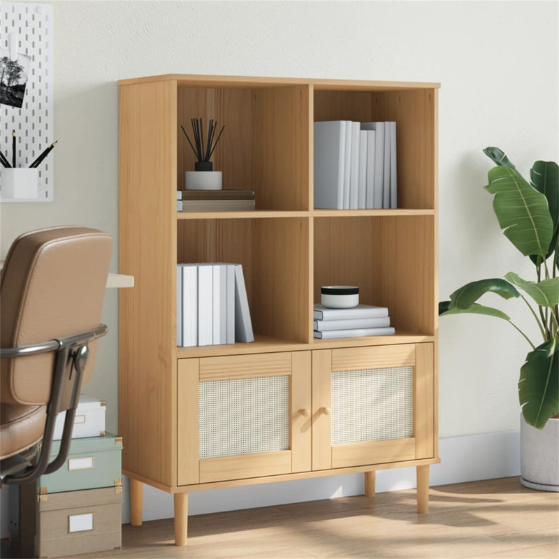 Algernard 130cm H x 90cm W Standard Rattan Look, Brown 